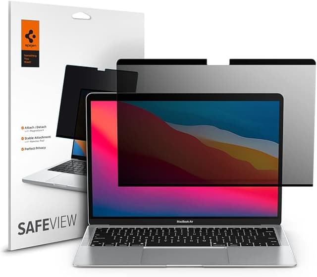 Detalle de Spigen SafeView Filtro Privacidad para MacBook 13" 🛡
