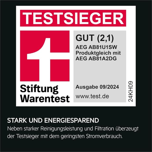 Detalle 2 de AEG AB81U1SW Staubsauger 12 m 🧹