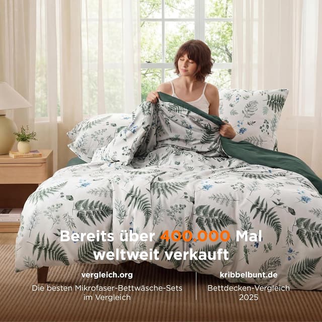 Detalle 2 de Bedsure Bettwäsche 135x200, 2-teilig