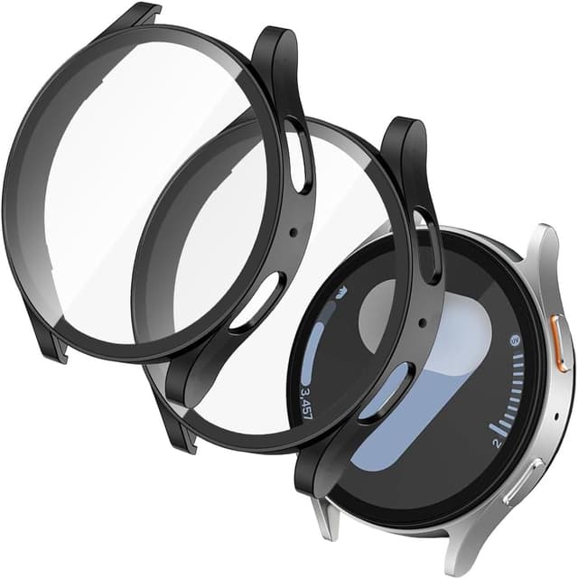 Detalle de OFFCUP Case with Screen Protector for Samsung Galaxy Watch 7 40mm (2024) – 2 Pack, Black