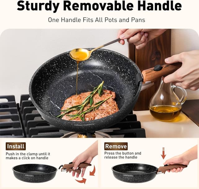 Thumbnail 3 de Kitchen Academy Non Stick Cookware Set 10-Piece