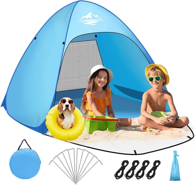 Detalle de Pop Up Beach Tent 1-3 Person, 50+ UV