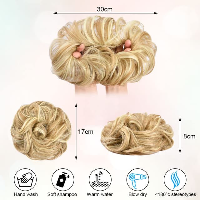 Detalle 2 de Aomig Dutt Haarteil für Gelockt 1 Stück