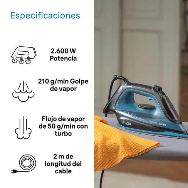 Detalle 2 de Braun TexStyle 5 SI5256BL plancha de vapor