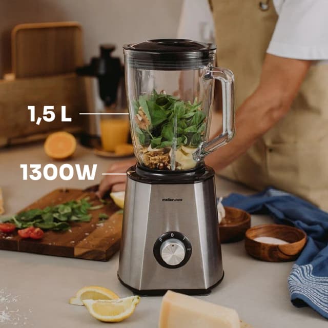 Detalle 2 de Mellerware Mixy 1500 Inox, batidora de vaso 1.5L