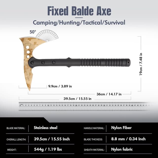 Detalle 2 de KHU Ascia Spaccalegna 39,5 cm