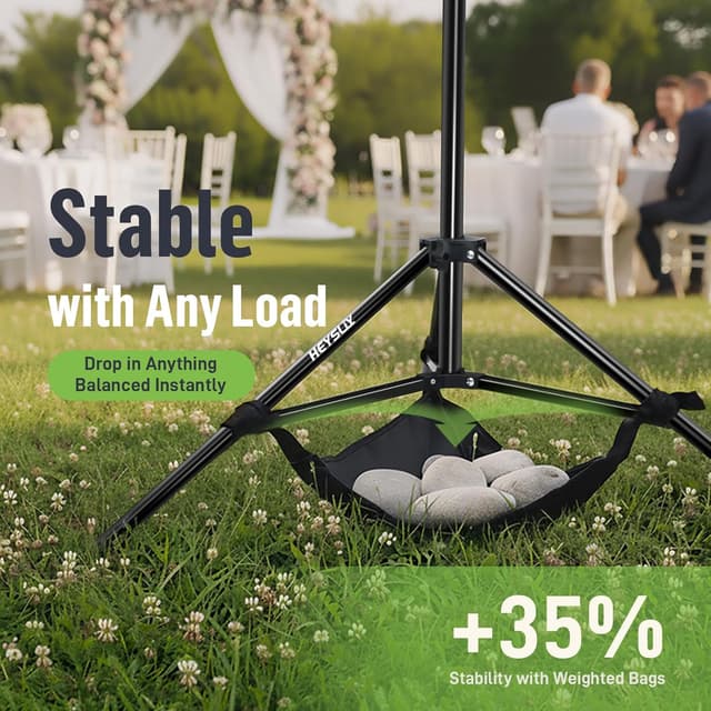 Detalle 2 de Heysliy Green Screen 2x3M Background with T Backdrop Stand (6.5x9.5ft)