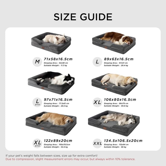 Detalle 2 de Bedsure Large Dog Sofa Bed 89x63x16cm