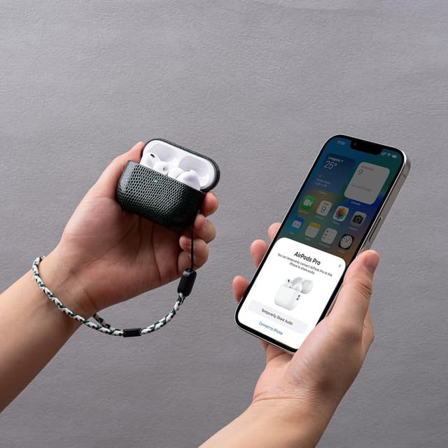 Detalle de RIXENY coque cuir AirPods Pro 3 2025