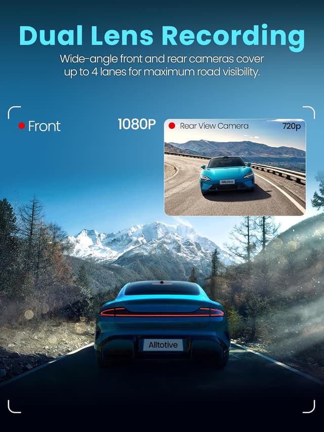 Thumbnail 6 de Alltotive E3 Dash Cam 1080P Front Rear