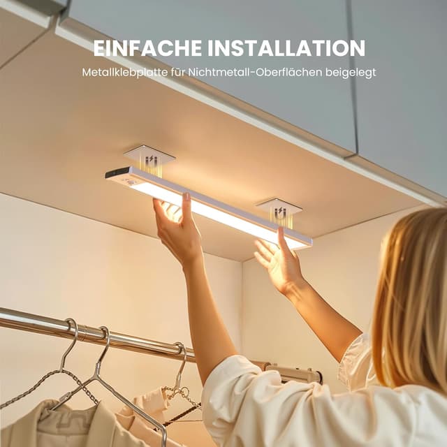 Thumbnail 6 de TANSOOL+ LED-Schrankbeleuchtung mit Bewegungsmelder (2er-Set, 20 cm) USB‑C akkubetrieben, dimmbar