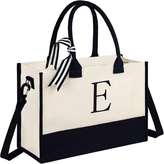 Imagen de Fmeida Initial Personalised Canvas Tote Bag en OfertitasTOP