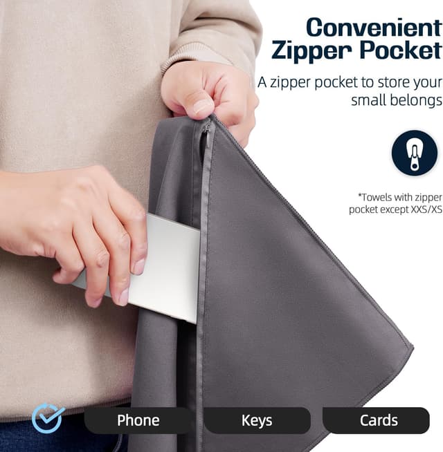 Detalle 2 de BAGAIL Microfibre Travel Towel 4x absorbent