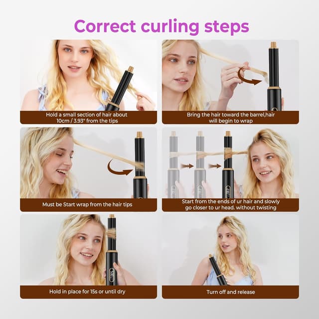 Thumbnail 6 de UMIGA Styler per capelli 5 in 1 da 1000 W con LCD, air brush e accessori per lisci, ricci e volume