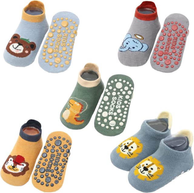 Thumbnail 6 de Exemaba Baby Non Slip Grips Ankle Socks 5 Pairs