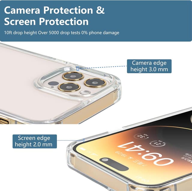 Detalle 2 de OLEPHY Handykette mit Band für iPhone 16 Pro Max Hülle (verstellbar, abnehmbar) – transparente Case mit Kordel zum Umhängen, schwarz