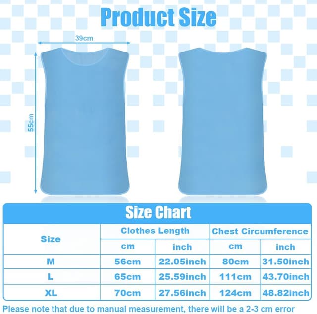 Detalle 2 de AUYAO Pettorine da allenamento in rete (6 gilet) per calcio, basket e pallavolo