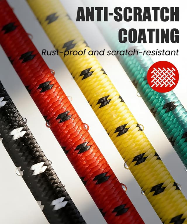 Detalle 2 de Heavy Duty Bungee Cords with Hooks (35kg) – Elastic Tie Down Straps, Pack of 12