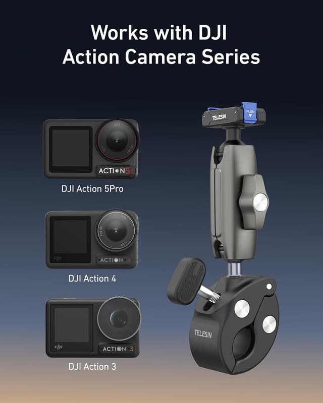 Detalle 1 de TELESIN Super-Klemmhalterung 360° Action-6