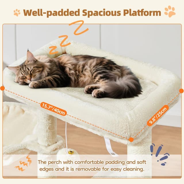 Detalle 2 de Taoqimiao Cat Tree 98cm for scratching