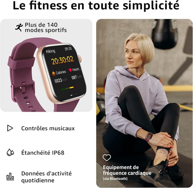 Detalle de AcclaFit Montre Connectée 1,85" HD