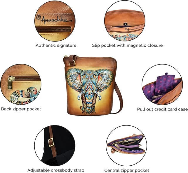 Detalle de Anuschka leather travel organiser with zip