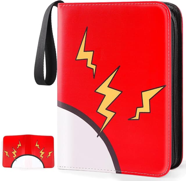 Detalle de cozviao Classeur Carte Pokémon en cuir PU avec fermeture éclair – album 60 pages pour jusqu’à 480 cartes