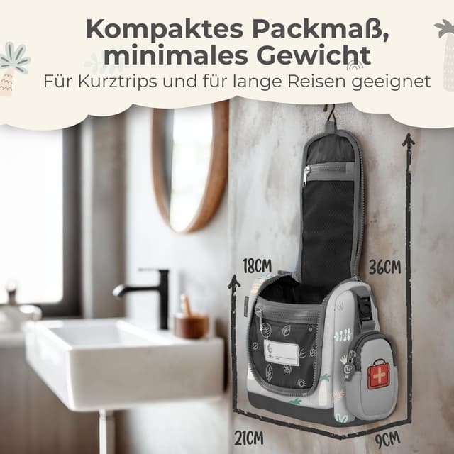 Detalle 2 de Kinder Kulturbeutel REISERACKER mit Medi Tasche