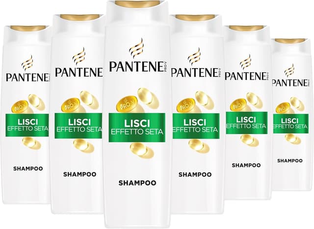 Detalle de Pantene Pro‑V Lisci Effetto Seta shampoo 6x300 ml