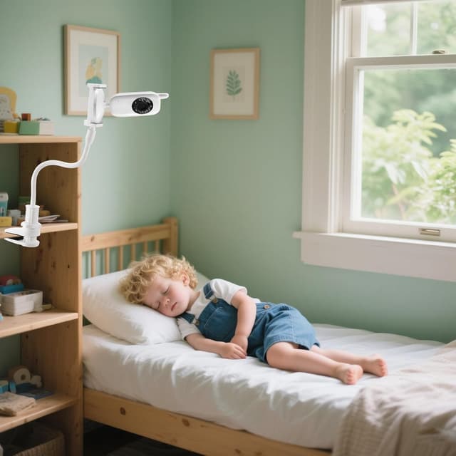 Detalle de Suglade baby monitor holder – universal, flexible 1/4 screw mount compatible with many mainstream baby cameras