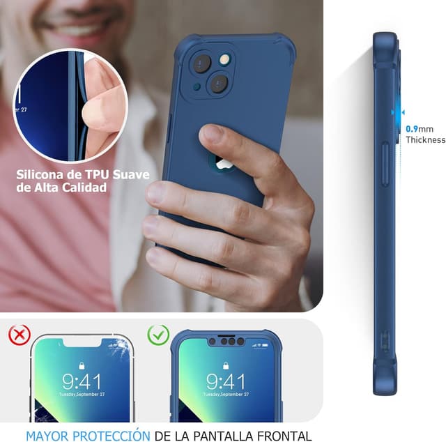 Thumbnail 5 de ORETECH iPhone 13 Funda 4-in-1 🛡️ Azul