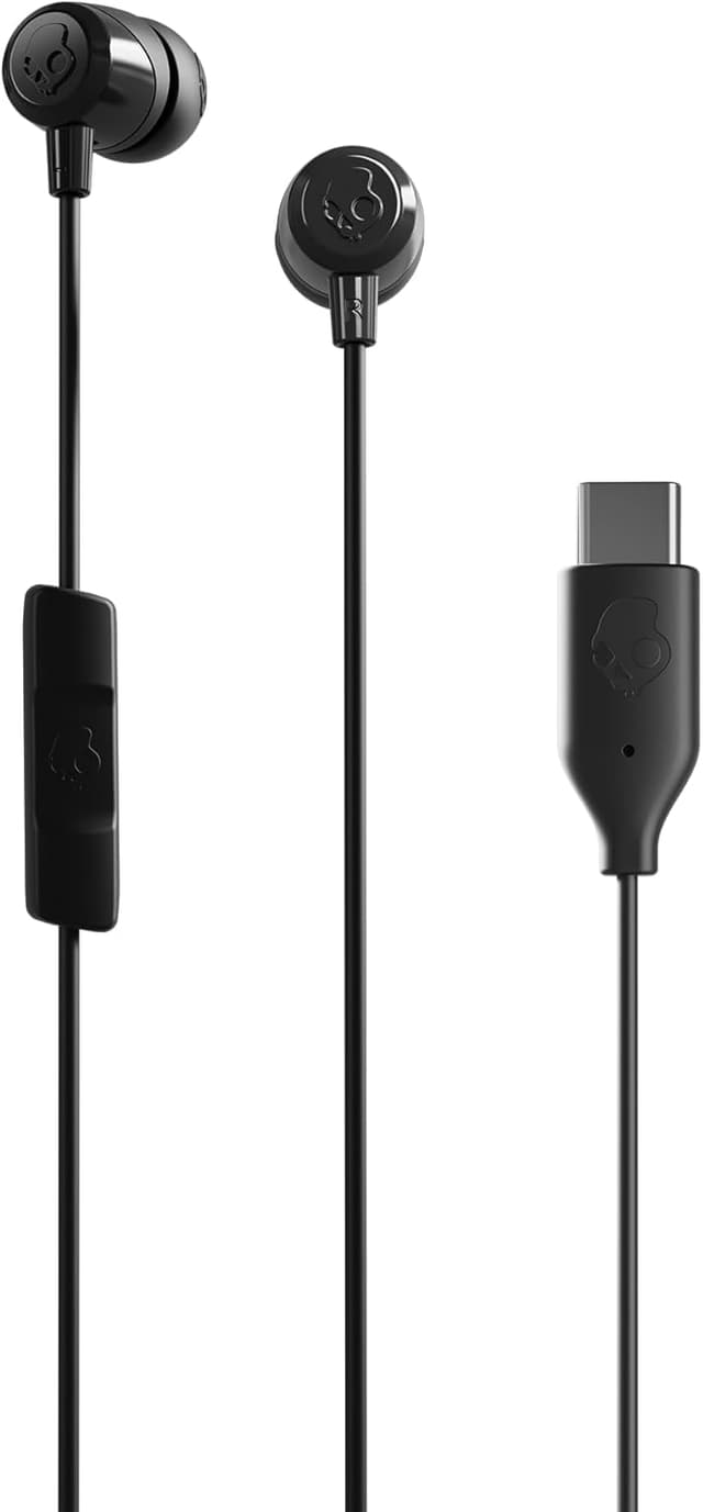 Detalle de Skullcandy Jib USB-C Wired Earbuds (Black) with Noise Isolating Fit