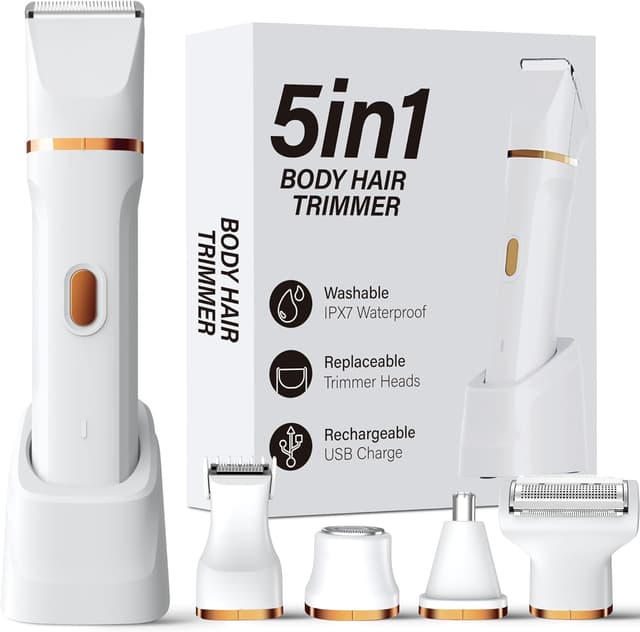 Detalle de KINGTEE 5-in-1 Bikini Trimmer 120 min 🪒