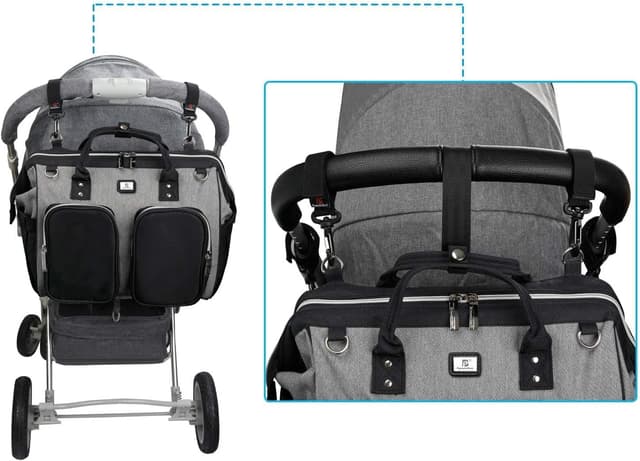 Detalle de Pomelo Best Borsa a tracolla Pomelo Best per pannolini e fasciatoio, grande capacità in Oxford impermeabile