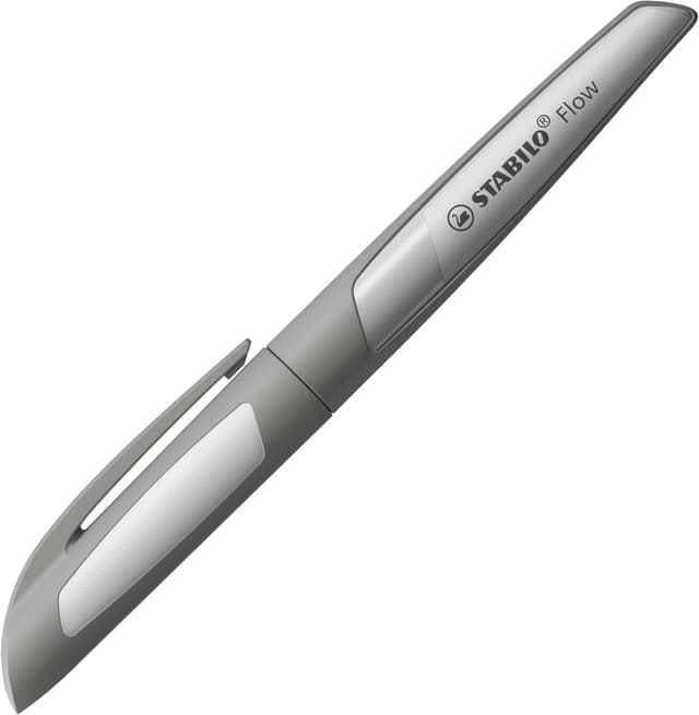 Detalle de STABILO Flow stylo-plume rechargeable gris bleu, plume acier inox avec pointe iridium