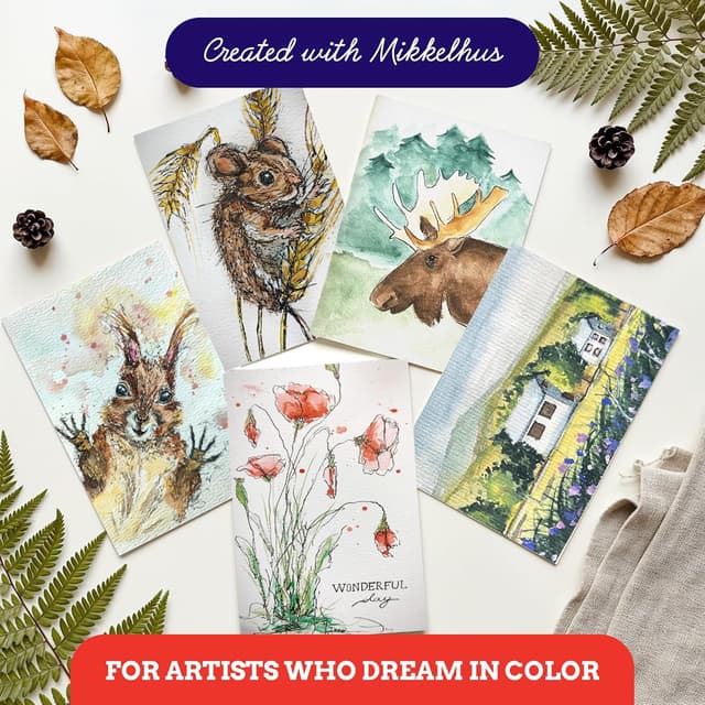 Detalle 2 de Mikkelhus Watercolour Paint Set (120 colours incl. metallic & fluorescent) — portable travel set in gift box