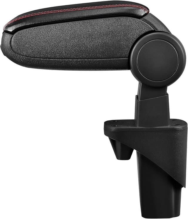 Detalle de Accoudoir central rembourré Accoudoir Central avec compartiment (cuir synthétique noir, coutures rouges) pour Opel Agila A et Suzuki Wagon R+