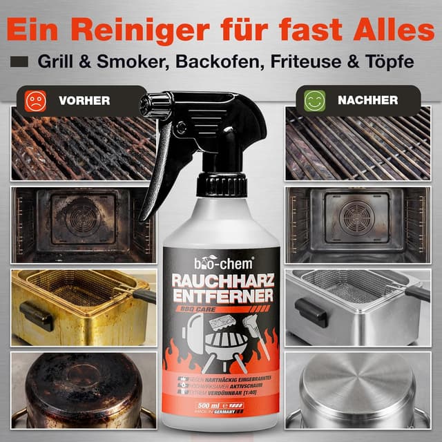 Thumbnail 6 de bio-chem CLEANTEC Rauchharz-Entferner Konzentrat für Backofen & Grill, 500 ml + 1000 ml Nachfüllflasche