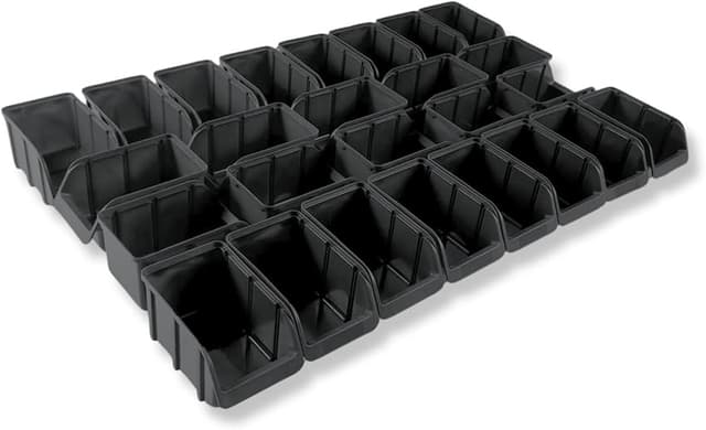 Thumbnail 3 de hünersdorff 24 cajas apilables tamaño 2 negro ♻