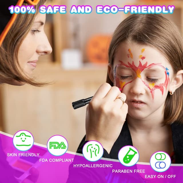 Thumbnail 6 de AOOWU UV Bodypainting 12 Farben Neon Set