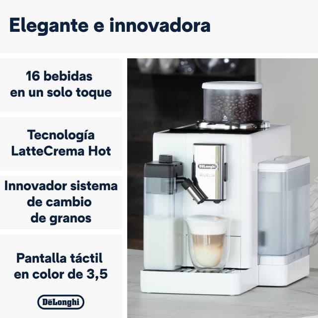 Thumbnail 2 de De'Longhi Rivelia EXAM440.55.W ☕ Cafetera Superautomática Compacta
