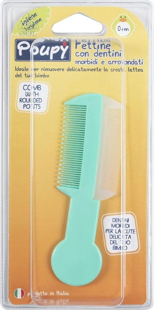 Detalle 2 de Poupy Peigne à dents souples pour jeunes enfants : retirer délicatement la croûte de lait