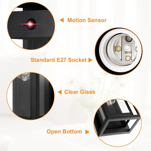 Thumbnail 6 de Outdoor motion sensor wall lights 3 modes