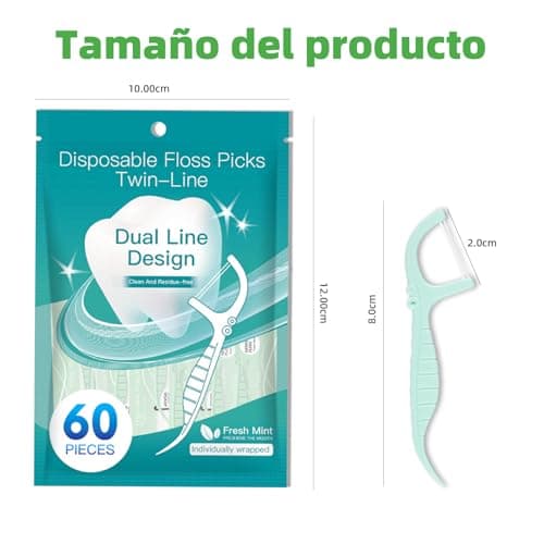 Thumbnail 8 de 60 fils de dentaire menthe deux fils pour nettoyage