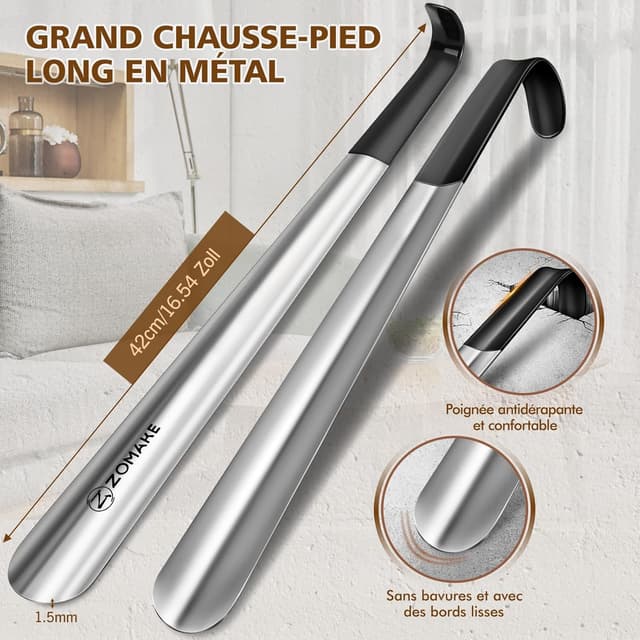 Detalle de ZOMAKE Chausse-pied Long 42 cm lot de 2