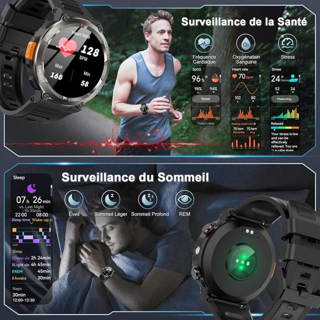 Thumbnail 5 de Montre Connectée Militaire 1,45'' 960mAh