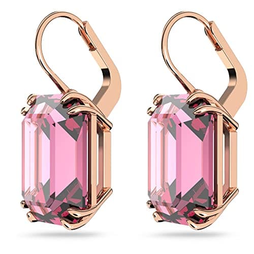 Thumbnail 2 de Swarovski Pendientes Millenia, Talla octogonal, Rosas, Baño tono oro rosa