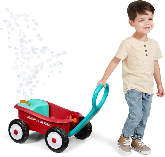 Detalle de Radio Flyer Bubble Buddy Chariot de Marche, machine Ă bulles pour enfants đźš¶