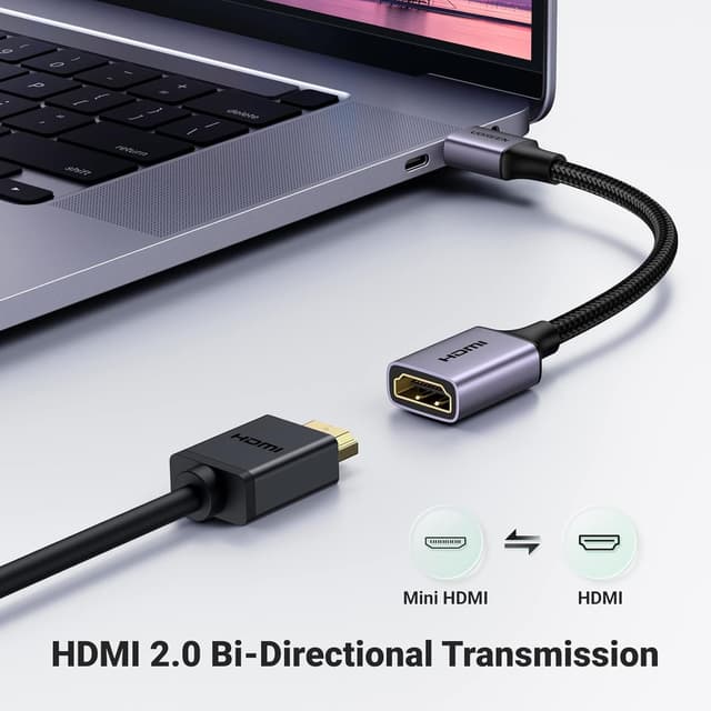 Detalle 2 de UGREEN Mini HDMI to HDMI Adapter 4K60Hz