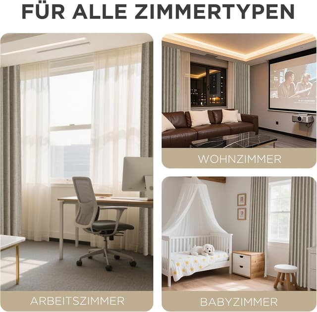 Thumbnail 5 de Joydeco 100% Lichtundurchlässige Vorhänge